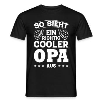 So Sieht Ein Richtig Cooler Opa Aus Geschenk - Männer T-Shirt - Schwarz - Vorne - AI Model Male 178 light (178cm)