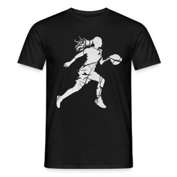 Basketball Woman Basketball Player Basketball Player - Men's T-Shirt - black - Front - AI Model Male 178 light (178cm)