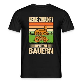 Landwirt Demo Bauerndemo Keine Zukunft Ohne Bauern - Männer T-Shirt - Schwarz - Vorne - AI Model Male 178 light (178cm)