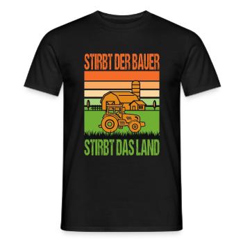 Landwirt Protest Stirbt Der Bauer Stirbt Das Land - Männer T-Shirt - Schwarz - Vorne - AI Model Male 178 light (178cm)