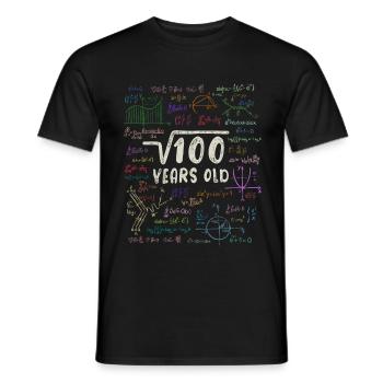 Root of 100 = 10th Birthday - Gift - Men's T-Shirt - black - Front - AI Model Male 178 light (178cm)