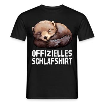 Official Sleep Shirt American Mink Mink - Men's T-Shirt - black - Front - AI Model Male 178 light (178cm)