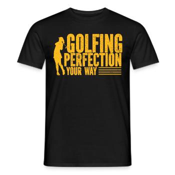 Golf - Golfclub Goldspieler Birdie Elite Luxus - Männer T-Shirt - Schwarz - Vorne - AI Model Male 178 light (178cm)