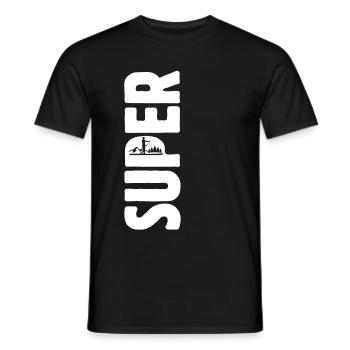 SUPER, Stand up paddling, SUP - Men's T-Shirt - black - Front - AI Model Male 178 light (178cm)