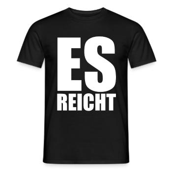 Es reicht - Männer T-Shirt - Schwarz - Vorne - AI Model Male 178 light (178cm)