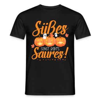 Trick or Treat/ Halloween Kids Motif - Men's T-Shirt - black - Front - AI Model Male 178 light (178cm)