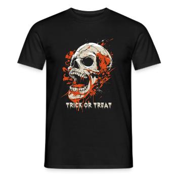 Halloween - Trick or Treat - Costume de crâne - T-shirt homme - noir - Devant - AI Model Male 178 light (178cm)