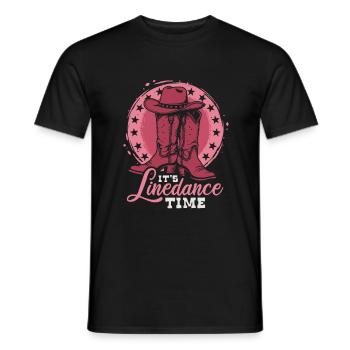 It's Linedance Time - Country Fan - Gift - Men's T-Shirt - black - Front - AI Model Male 178 light (178cm)