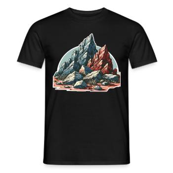 Rocher des montagnes - T-shirt homme - noir - Devant - AI Model Male 178 light (178cm)