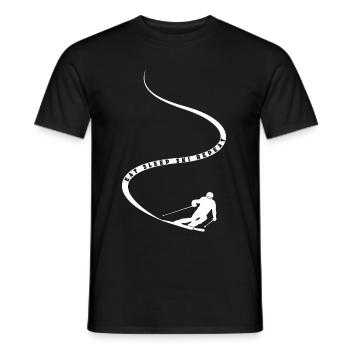 Eat Sleep Ski Repeat - Ski - Ski - Men's T-Shirt - black - Front - AI Model Male 178 light (178cm)