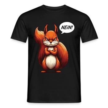 Nein Eichhörnchen Eichhorn Eichhörnchenliebhaber - Männer T-Shirt - Schwarz - Vorne - AI Model Male 178 light (178cm)
