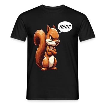 Nein Eichhörnchen Eichhorn Eichhörnchenliebhaber - Männer T-Shirt - Schwarz - Vorne - AI Model Male 178 light (178cm)