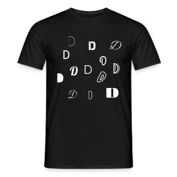 d - Men's T-Shirt - black - Front - AI Model Male 178 light (178cm)