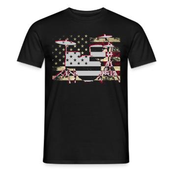 Drummer - All American Drummer - Männer T-Shirt - Schwarz - Vorne - AI Model Male 178 light (178cm)