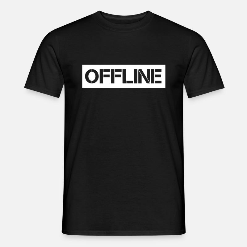 Offline - Männer T-Shirt - Schwarz