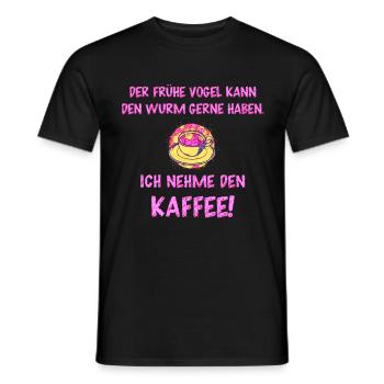 Lustiger Kaffee Spruch Kaffeetasse kaffee - Männer T-Shirt - Schwarz - Vorne - AI Model Male 178 light (178cm)