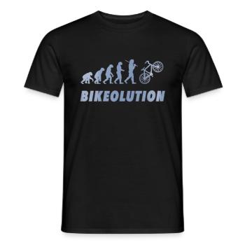 Bikeolution Evolution Bike for cyclists - Men's T-Shirt - black - Front - AI Model Male 178 light (178cm)