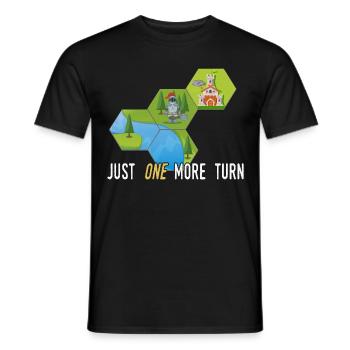 Just one more turn nerd geek gamer design - Men's T-Shirt - black - Front - AI Model Male 178 light (178cm)