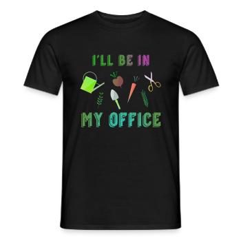 I'll be in my office Garden Lustig Nursery - Men's T-Shirt - black - Front - AI Model Male 178 light (178cm)