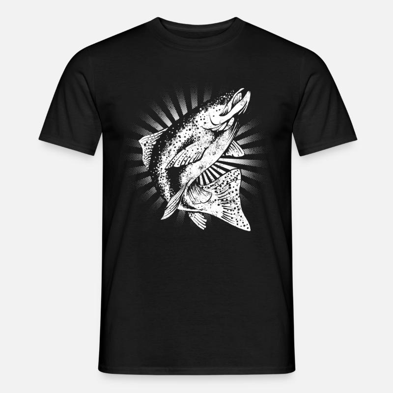 Forelle - Männer T-Shirt - Schwarz