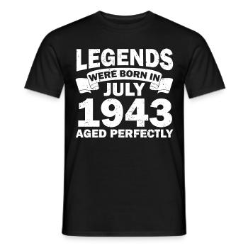 78. Geburtstag Juli Jahrgang 1943 Geschenkidee - Männer T-Shirt - Schwarz - Vorne - AI Model Male 178 light (178cm)