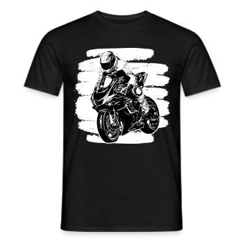 Motorcycle motorcycles motorcyclist biker lifestyle - Men's T-Shirt - black - Front - AI Model Male 178 light (178cm)