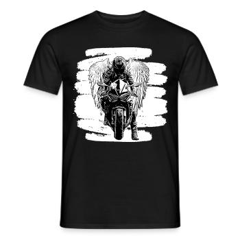 Motorcycle motorcycles motorcyclist biker lifestyle - Men's T-Shirt - black - Front - AI Model Male 178 light (178cm)