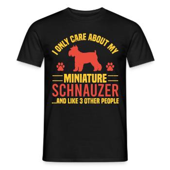 Schnauzer Miniature Schnauzer - Men's T-Shirt - black - Front - AI Model Male 178 light (178cm)