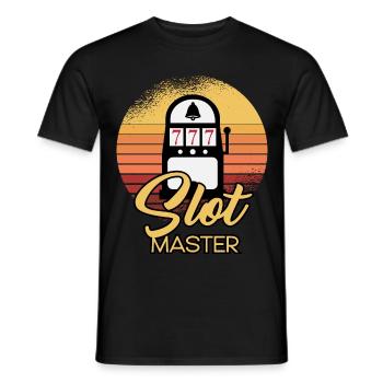 Slot Machine Master - Men's T-Shirt - black - Front - AI Model Male 178 light (178cm)