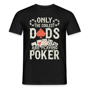 Seuls les papas les plus cool jouent au poker - T-shirt homme - noir - Devant - AI Model Male 178 light (178cm)