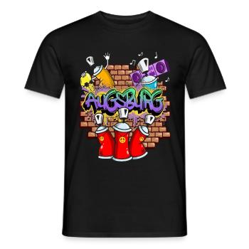 Augsburg Allemagne Ville Graffiti Sprayer Skater - T-shirt homme - noir - Devant - AI Model Male 178 light (178cm)