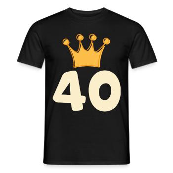 40 ans - T-shirt homme - noir - Devant - AI Model Male 178 light (178cm)