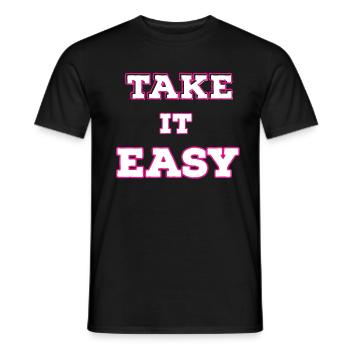 Take it easy - Männer T-Shirt - Schwarz - Vorne - AI Model Male 178 light (178cm)