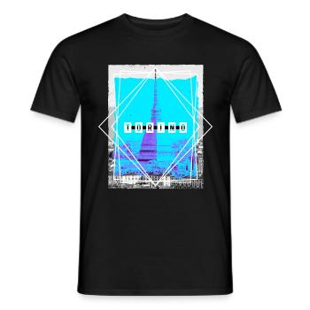 Turin Turin Turin Italie Ville Skyline Love Vacances - T-shirt homme - noir - Devant - AI Model Male 178 light (178cm)