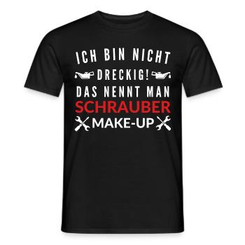 Herren KFZ Mechaniker Schrauber Make-Up Motoröl - Männer T-Shirt - Schwarz - Vorne - AI Model Male 178 light (178cm)