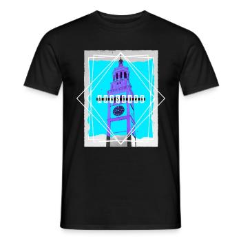 Augsburg Allemagne Ville Skyline Accueil Amour - T-shirt homme - noir - Devant - AI Model Male 178 light (178cm)