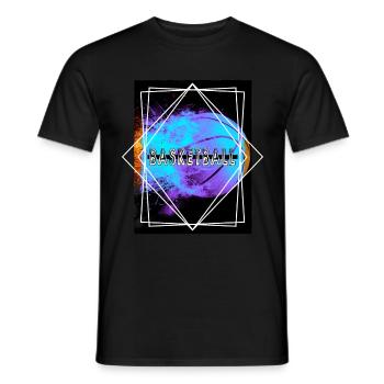 Basketball Basketballer Feuer Sport Spieler Fan - Männer T-Shirt - Schwarz - Vorne - AI Model Male 178 light (178cm)