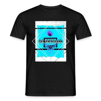 Basketball Basketballer Korb Sport Vintage Retro - Männer T-Shirt - Schwarz - Vorne - AI Model Male 178 light (178cm)