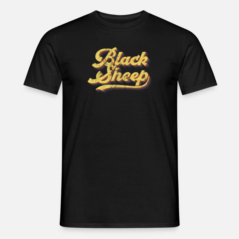 Black Sheep Retro - Männer T-Shirt - Schwarz