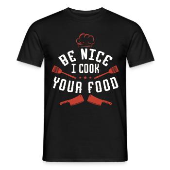 Chef Chef Chefs Kitchen Funny saying - Men's T-Shirt - black - Front - AI Model Male 178 light (178cm)