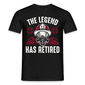 Un pompier prend sa retraite, un pompier retraité - T-shirt homme - noir - Devant - AI Model Male 178 light (178cm)