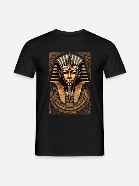 Pharao Ägypten Totenmaske Geschenk - Männer T-Shirt - Schwarz