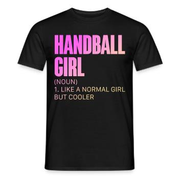 Handball Handball Joueur de handball féminin - T-shirt homme - noir - Devant - AI Model Male 178 light (178cm)