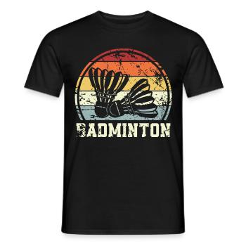 Badminton - Men's T-Shirt - black - Front - AI Model Male 178 light (178cm)