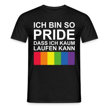 Fierté arc-en-ciel - T-shirt homme - noir - Devant - AI Model Male 178 light (178cm)