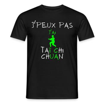 j'peux pas j'ai taÏ chi chuan - T-shirt homme - noir - Devant - AI Model Male 178 light (178cm)