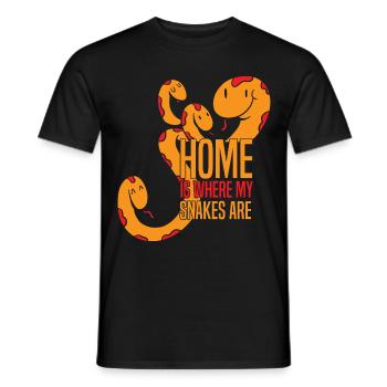 Schlangen Liebhaber | Haustiere Reptil Geschenke - Männer T-Shirt - Schwarz - Vorne - AI Model Male 178 light (178cm)