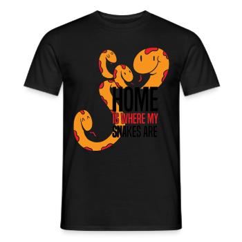 Schlangen Liebhaber | Haustiere Reptil Geschenke - Männer T-Shirt - Schwarz - Vorne - AI Model Male 178 light (178cm)