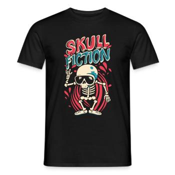 Skull Fiction Skull Skull Art - Men's T-Shirt - black - Front - AI Model Male 178 light (178cm)