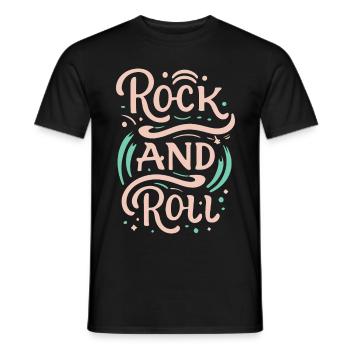 Devise de la déclaration rock and roll - T-shirt homme - noir - Devant - AI Model Male 178 light (178cm)